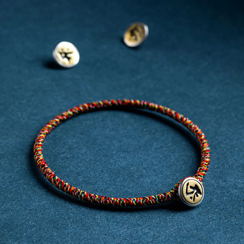 Braccialetto di corda colorata con protezione del Buddha in argento sterling 925 fatto a mano con lo zodiaco cinese del Buddha Stones di Natale - Image 11