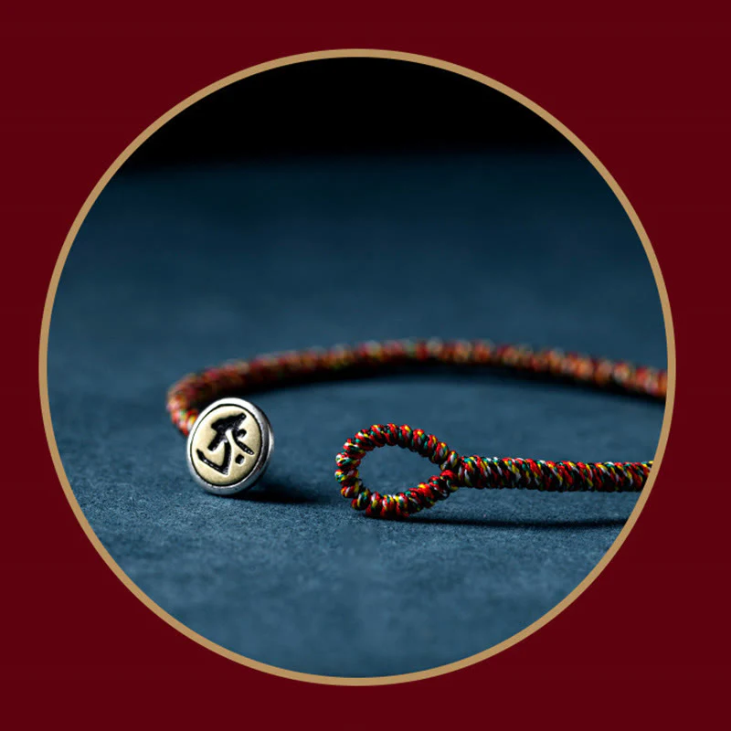 Braccialetto di corda colorata con protezione del Buddha in argento sterling 925 fatto a mano con lo zodiaco cinese del Buddha Stones di Natale - Image 14