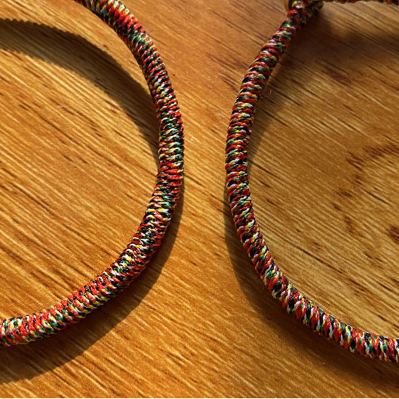 Braccialetto di corda colorata con protezione del Buddha in argento sterling 925 fatto a mano con lo zodiaco cinese del Buddha Stones di Natale - Image 16