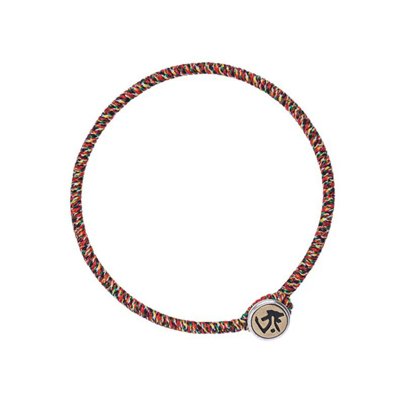 Braccialetto di corda colorata con protezione del Buddha in argento sterling 925 fatto a mano con lo zodiaco cinese del Buddha Stones di Natale - Image 18