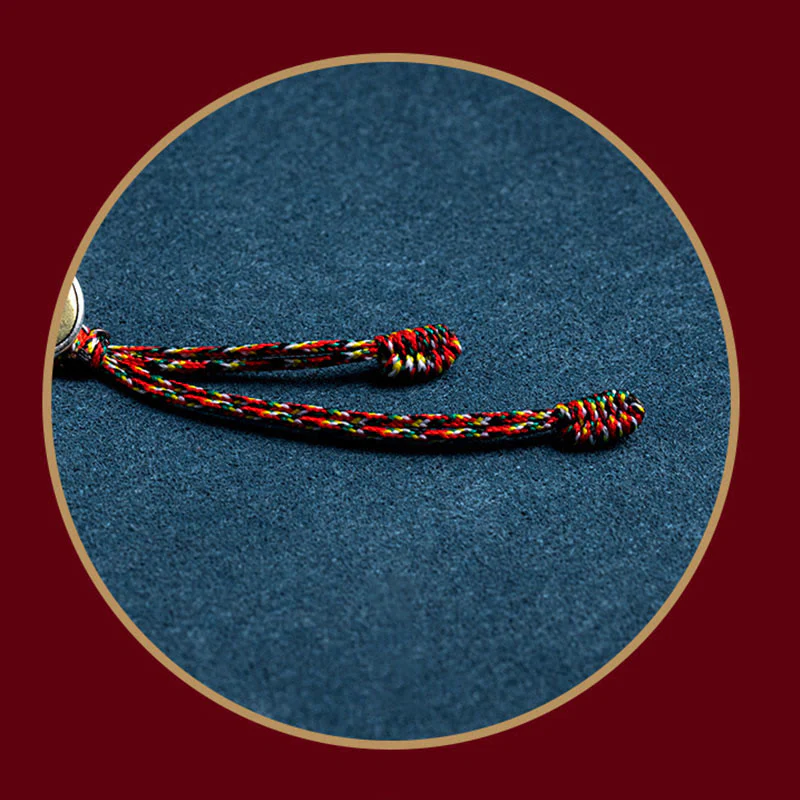 Braccialetto di corda colorata con protezione del Buddha in argento sterling 925 fatto a mano con lo zodiaco cinese del Buddha Stones di Natale - Image 6
