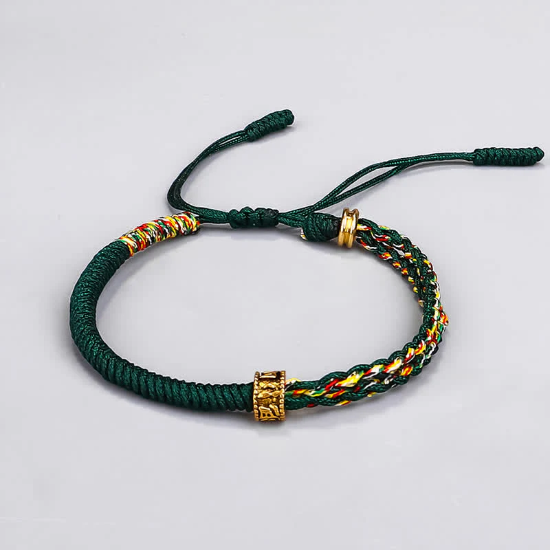 Braccialetto di corda di protezione e fortuna Buddha Stones Om Mani Padme Hum - Image 8