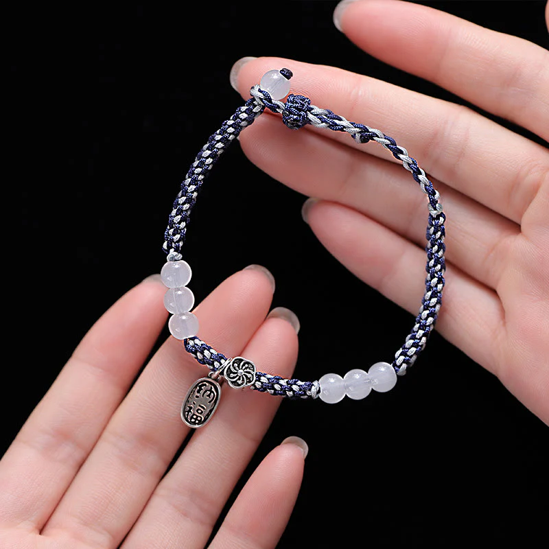 Braccialetto di corda portafortuna fatto a mano con Buddha Stones - Image 3