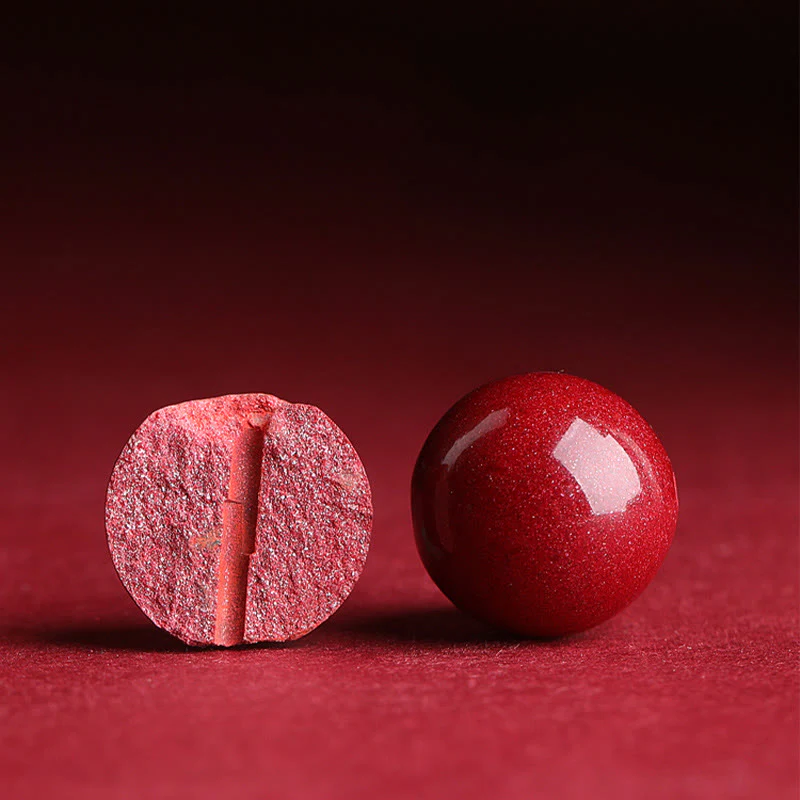 Braccialetto di corda rossa con benedizione in agata rossa naturale e cinabro Buddha Stones - Image 6