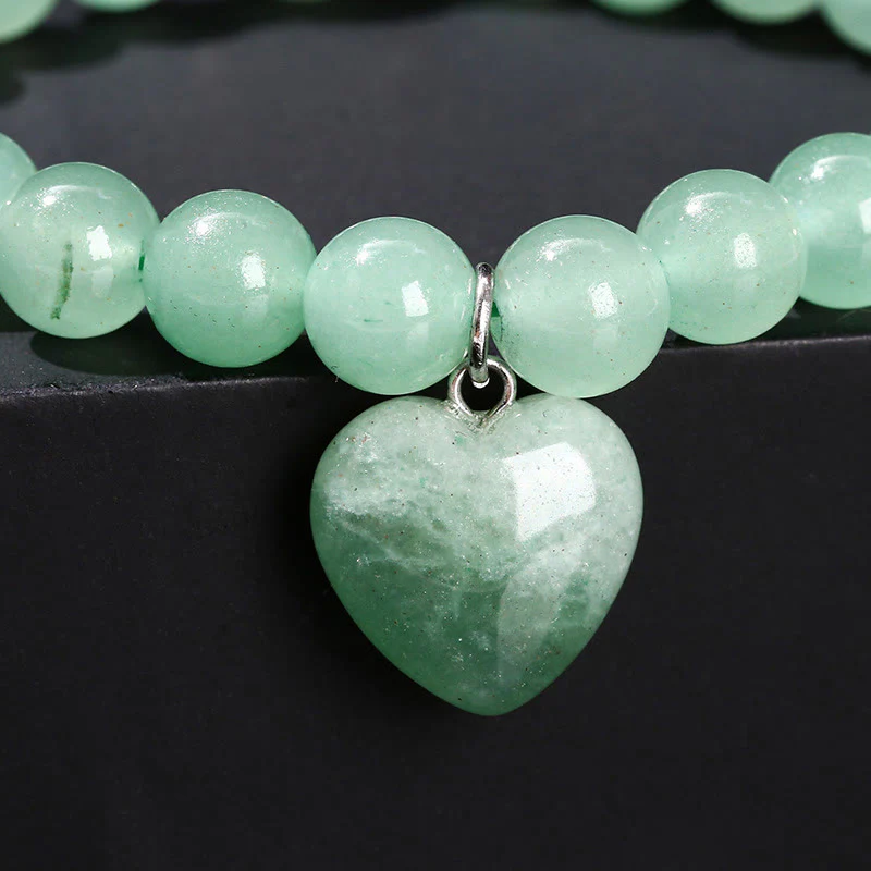 Braccialetto di equilibrio con cuore di amore in avventurina verde cristallo vario Buddha Stones - Image 13