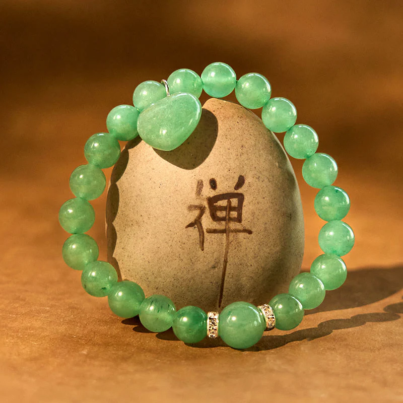 Braccialetto di equilibrio con cuore di amore in avventurina verde cristallo vario Buddha Stones - Image 4