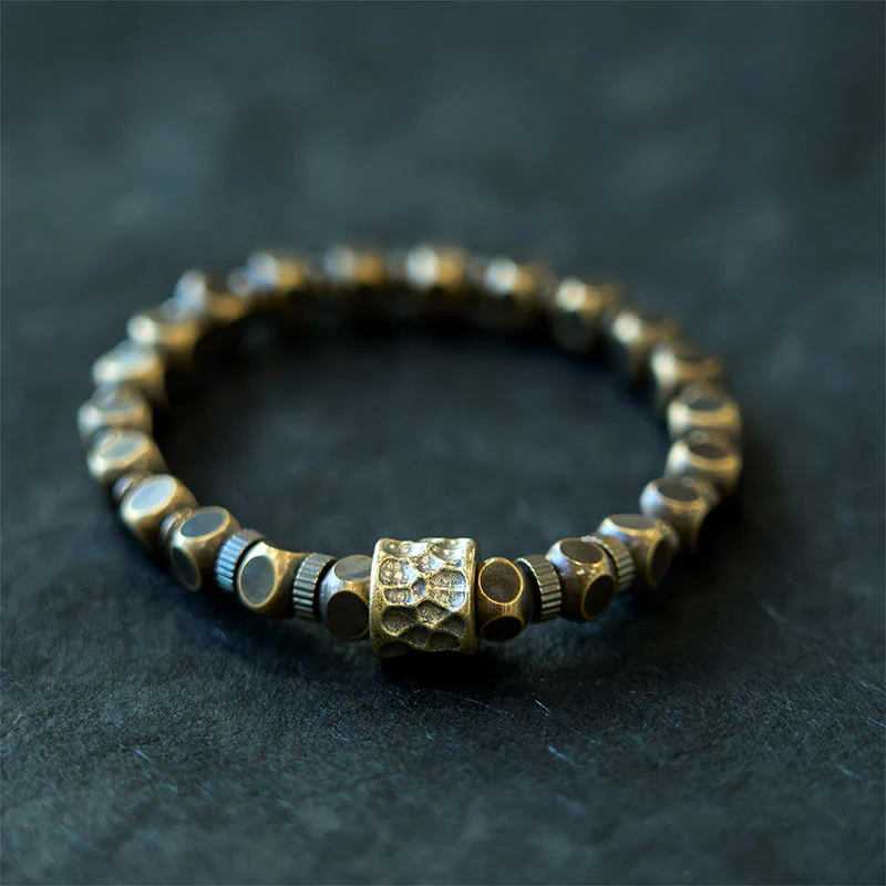 Braccialetto di equilibrio con motivo meteorite in rame Buddha Stones - Image 10