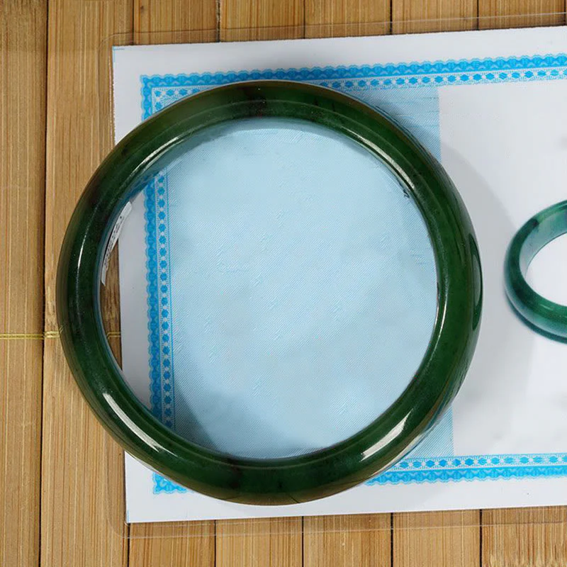Braccialetto di giada naturale Hetian Cyan Happiness Success - Image 11