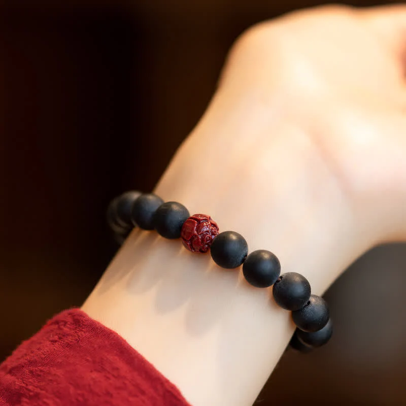 Braccialetto di guarigione Buddha Stones Tibetan Cypress Cinnabar Lotus - Image 5