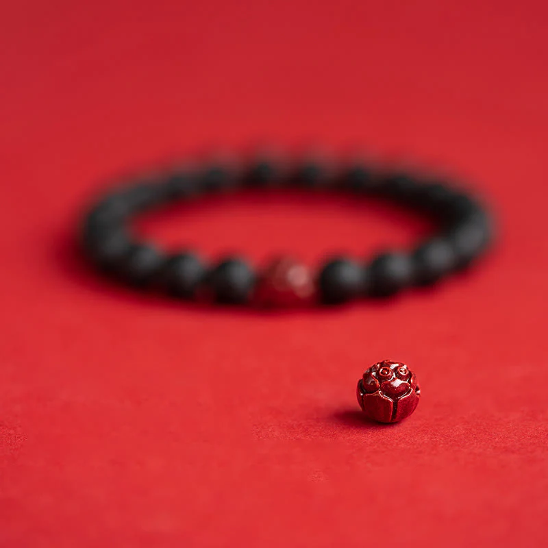 Braccialetto di guarigione Buddha Stones Tibetan Cypress Cinnabar Lotus - Image 8