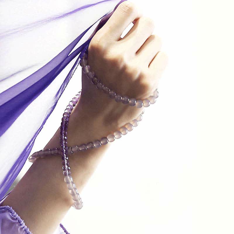 Braccialetto di guarigione con cristallo di ametista naturale e meditazione - Image 12