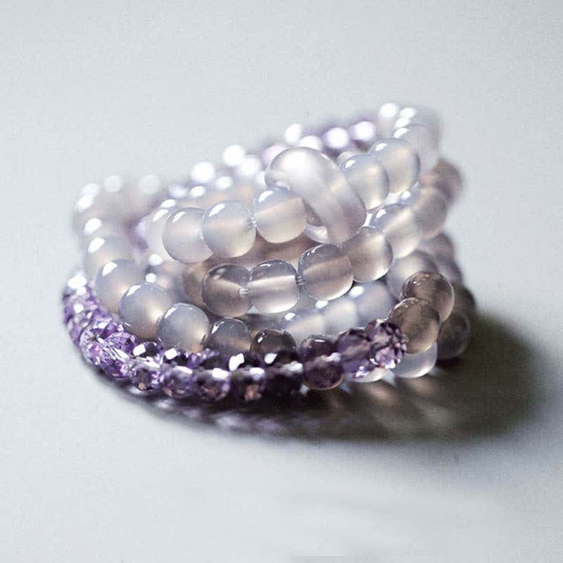 Braccialetto di guarigione con cristallo di ametista naturale e meditazione - Image 13
