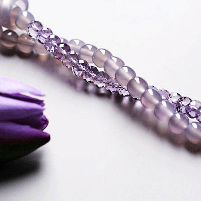 Braccialetto di guarigione con cristallo di ametista naturale e meditazione - Image 19