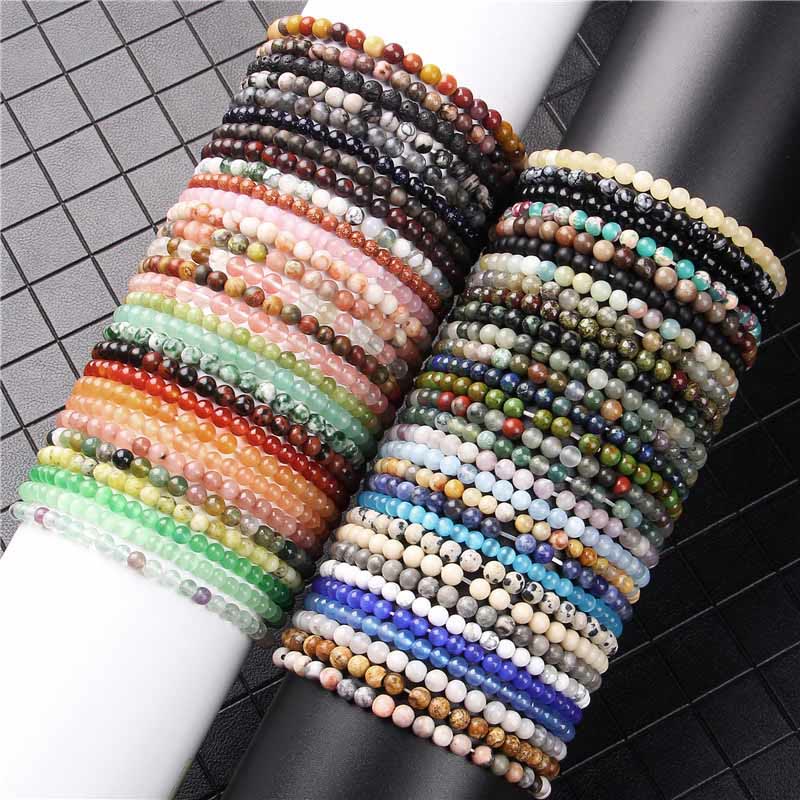 Braccialetto di guarigione con perline di cristallo di varie pietre Buddha Stones da 4 mm - Image 2