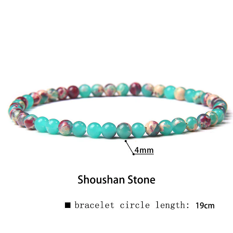 Braccialetto di guarigione con perline di cristallo di varie pietre Buddha Stones da 4 mm - Image 44