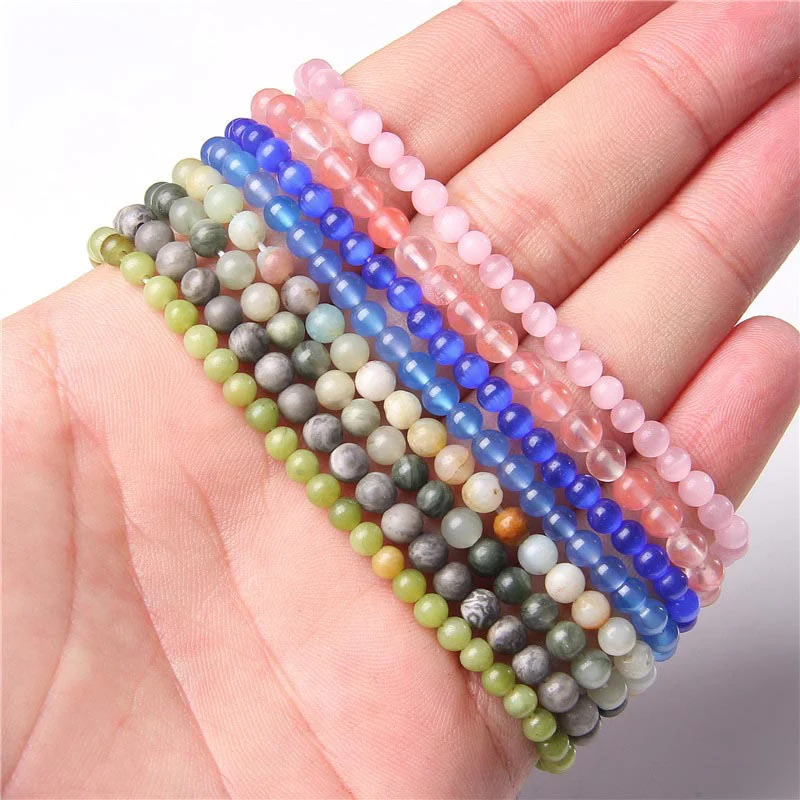 Braccialetto di guarigione con perline di cristallo di varie pietre Buddha Stones da 4 mm - Image 75