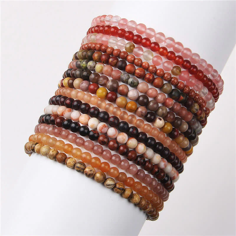 Braccialetto di guarigione con perline di cristallo di varie pietre Buddha Stones da 4 mm - Image 76
