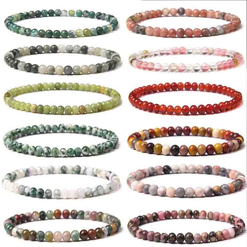 Braccialetto di guarigione con perline di cristallo di varie pietre Buddha Stones da 4 mm - Image 81