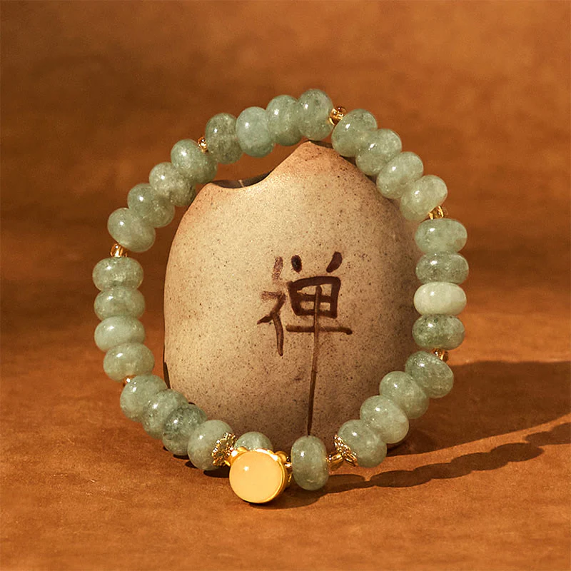 Braccialetto di guarigione con perline di gatto fortunato , Buddha Stones, quarzo fragola, giada ciano - Image 15