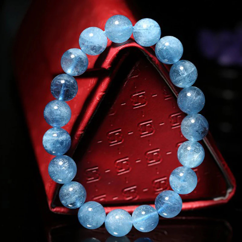 Braccialetto di guarigione della pace con perle di acquamarina Buddhastoneshop - Image 6