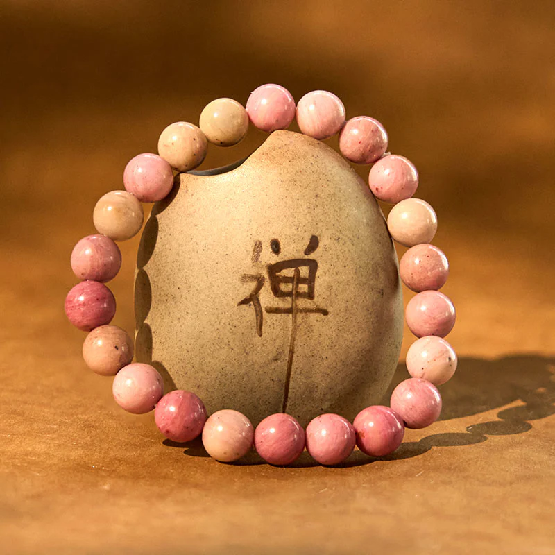 Braccialetto di guarigione delle relazioni Buddha Stones e rodonite - Image 2