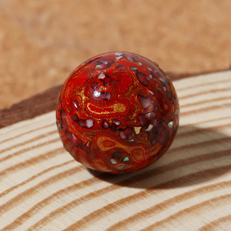 Braccialetto di perle di lacca multicolore naturale Buddha Stones Calm - Image 10