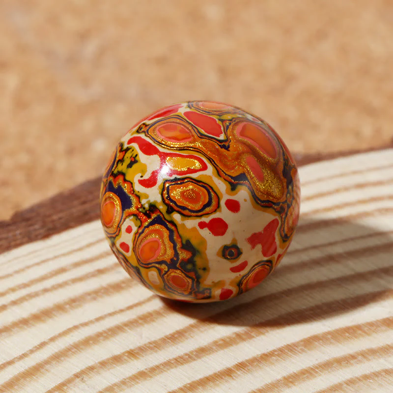 Braccialetto di perle di lacca multicolore naturale Buddha Stones Calm - Image 11