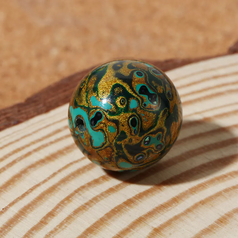 Braccialetto di perle di lacca multicolore naturale Buddha Stones Calm - Image 9