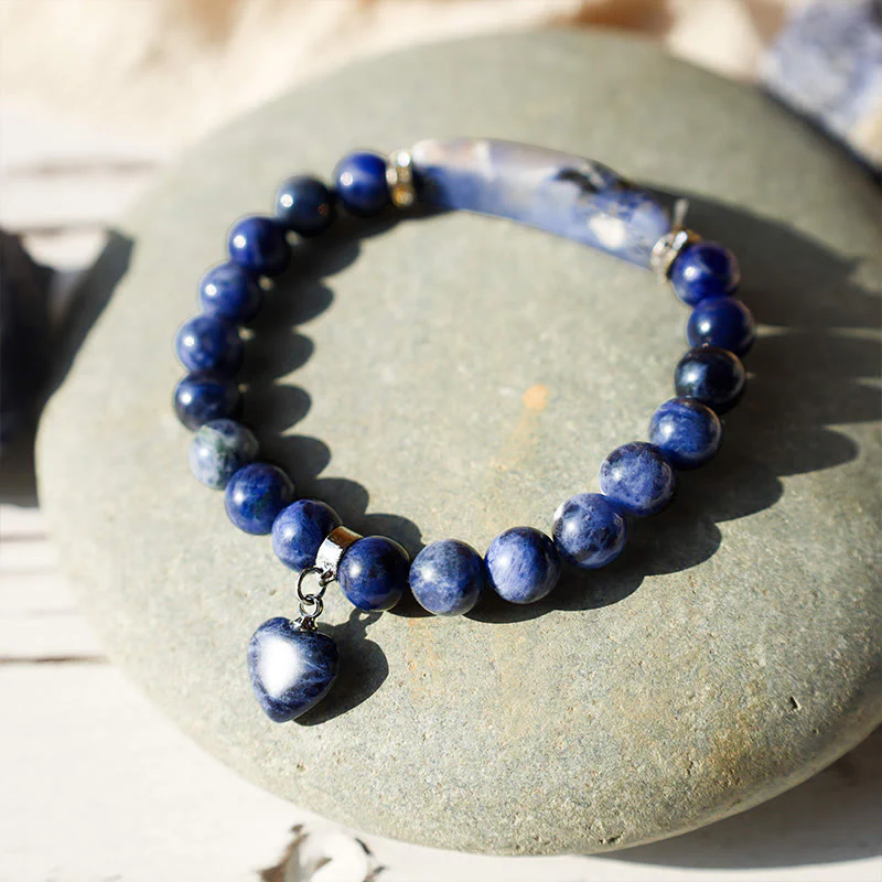 Braccialetto di perline curative con cuore d'amore in quarzo naturale Buddha Stones - Image 11