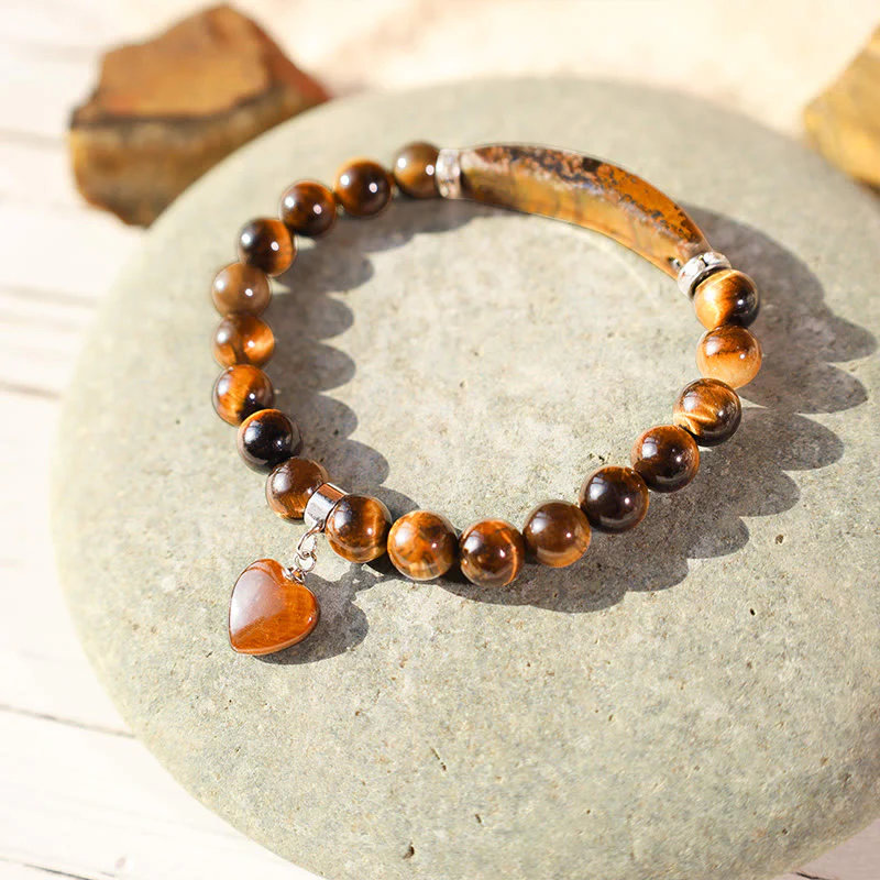 Braccialetto di perline curative con cuore d'amore in quarzo naturale Buddha Stones - Image 18