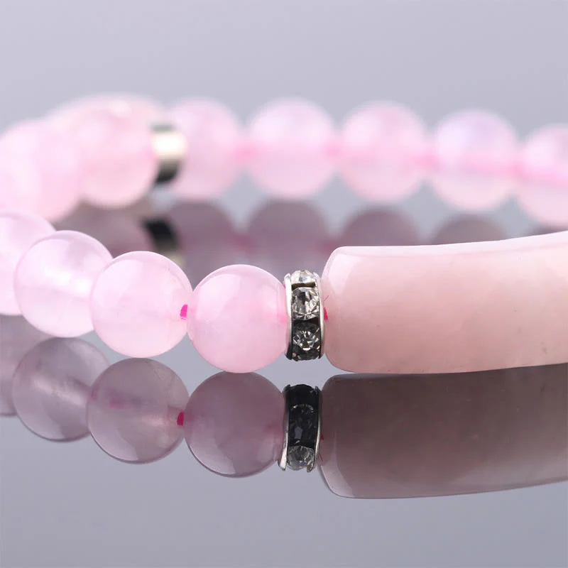 Braccialetto di perline curative con cuore d'amore in quarzo naturale Buddha Stones - Image 25