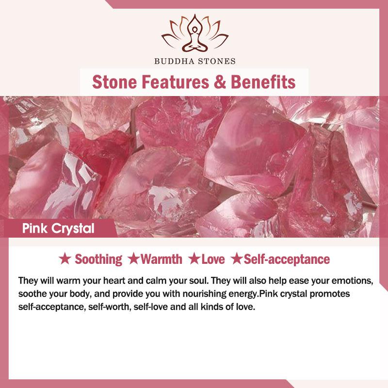 Braccialetto di perline curative con cuore d'amore in quarzo naturale Buddha Stones - Image 26