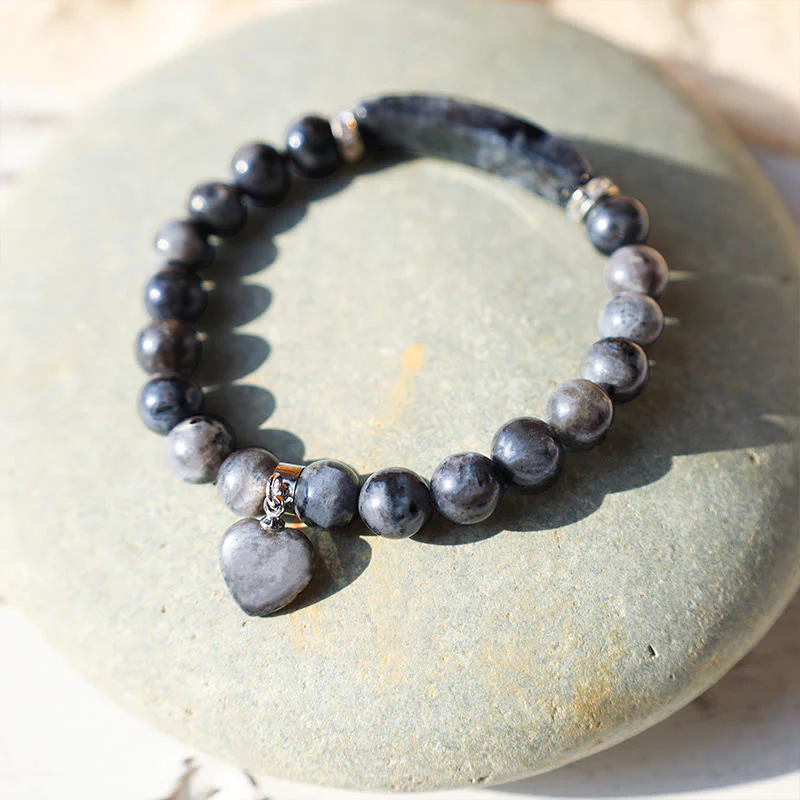 Braccialetto di perline curative con cuore d'amore in quarzo naturale Buddha Stones - Image 27