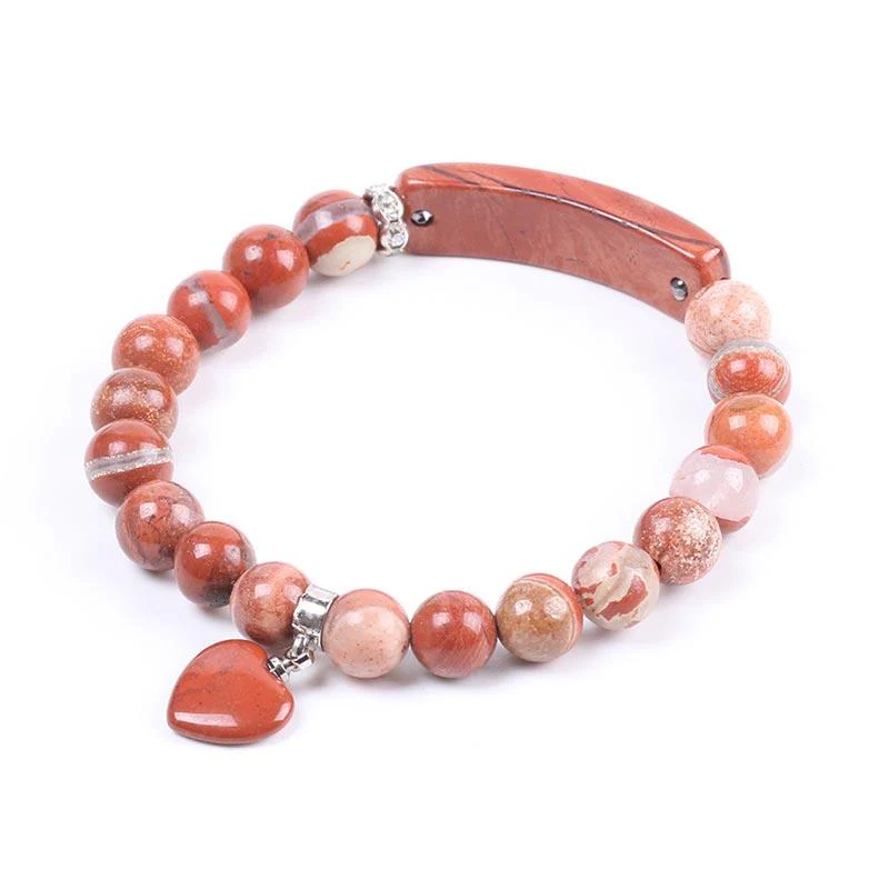 Braccialetto di perline curative con cuore d'amore in quarzo naturale Buddha Stones - Image 30