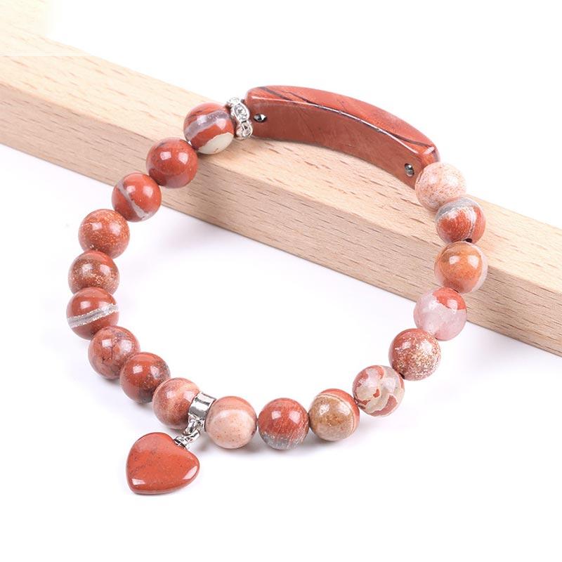 Braccialetto di perline curative con cuore d'amore in quarzo naturale Buddha Stones - Image 31