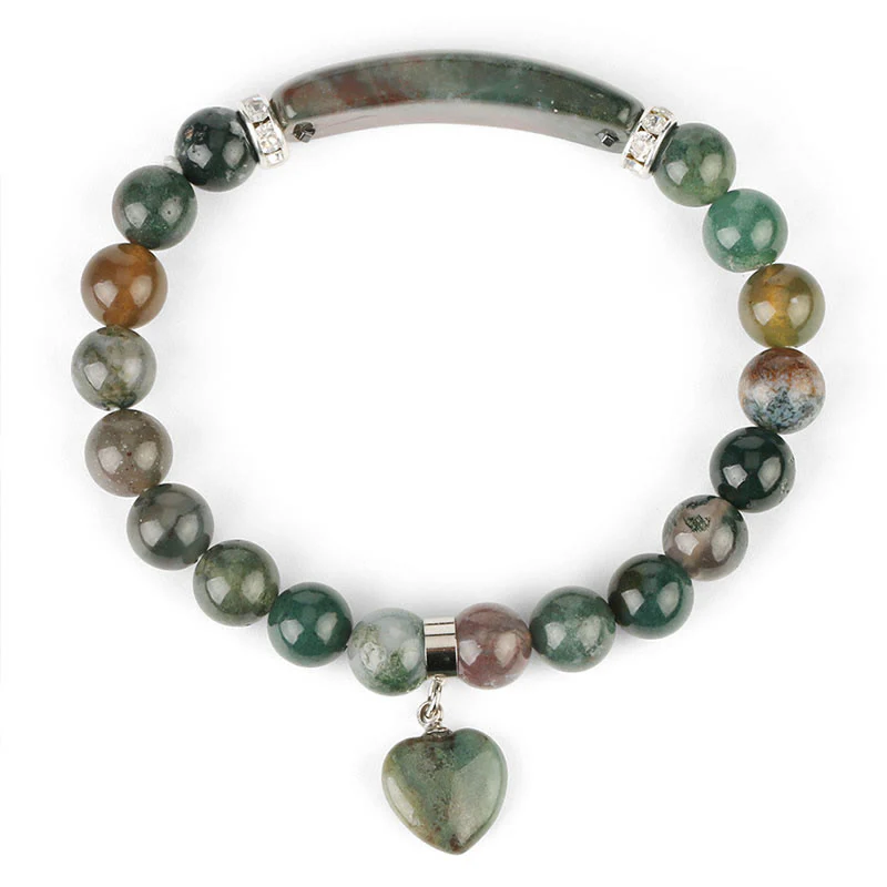 Braccialetto di perline curative con cuore d'amore in quarzo naturale Buddha Stones - Image 6