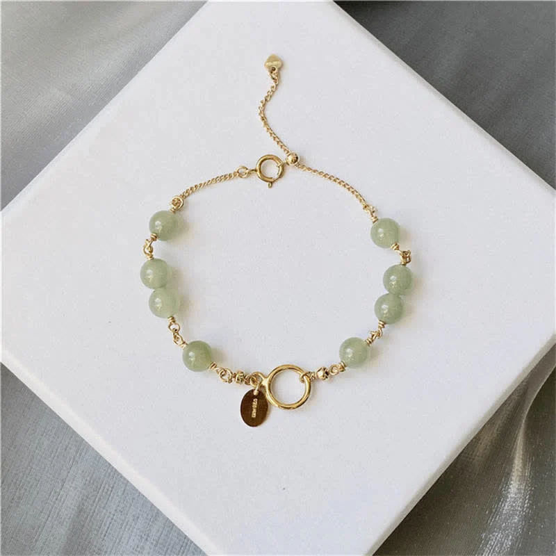 Braccialetto di perline della fortuna riempito d'oro 14K con giada naturale Hetian unica Buddha Stones - Image 11