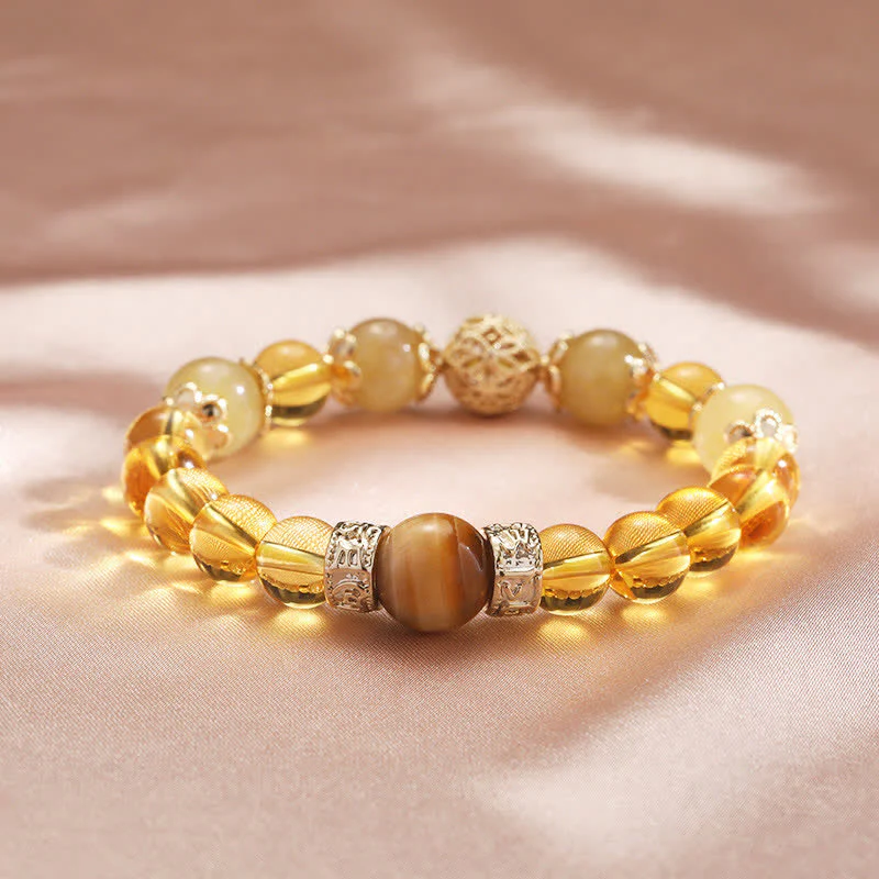 Braccialetto di perline di Buddha Stones Citrine Generosità Prosperità - Image 2