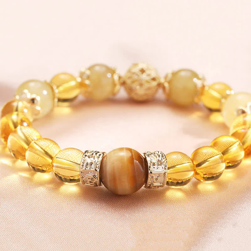 Braccialetto di perline di Buddha Stones Citrine Generosità Prosperità - Image 4