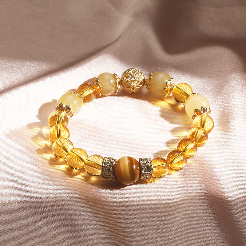 Braccialetto di perline di Buddha Stones Citrine Generosità Prosperità - Image 5