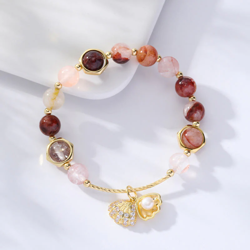 Braccialetto di perline di protezione in quarzo rutilato naturale colorato Buddha Stones - Image 10