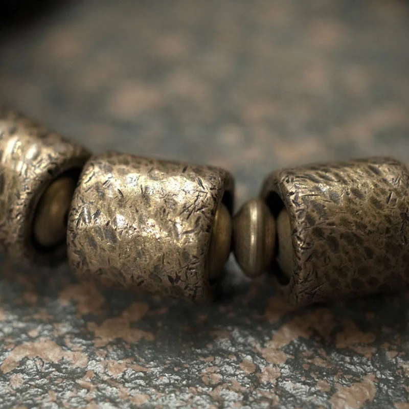 Braccialetto di perline di rame in legno di ebano Buddha Stones, vintage, pace - Image 14