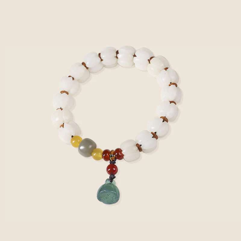 Braccialetto di perline di zucca incise con semi di Bodhi naturale, agata rossa, Bodhi Calm Harmony, Lotus - Image 15