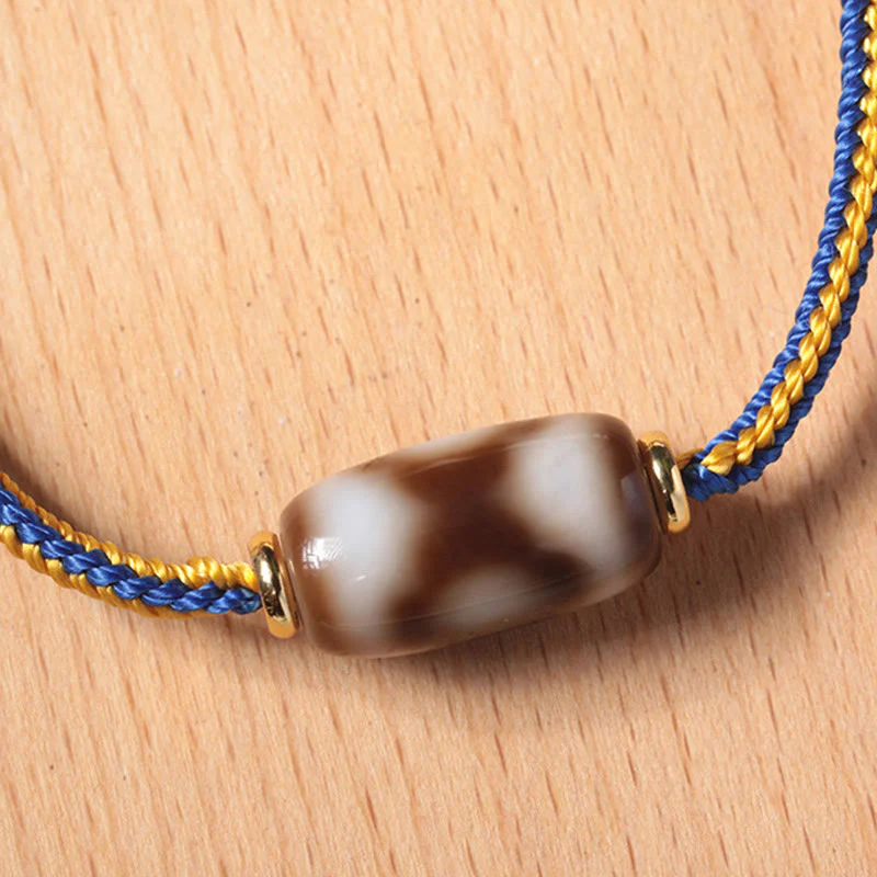 Braccialetto di perline Dzi tibetano a tre occhi Buddha Stones Luck Happiness - Image 4