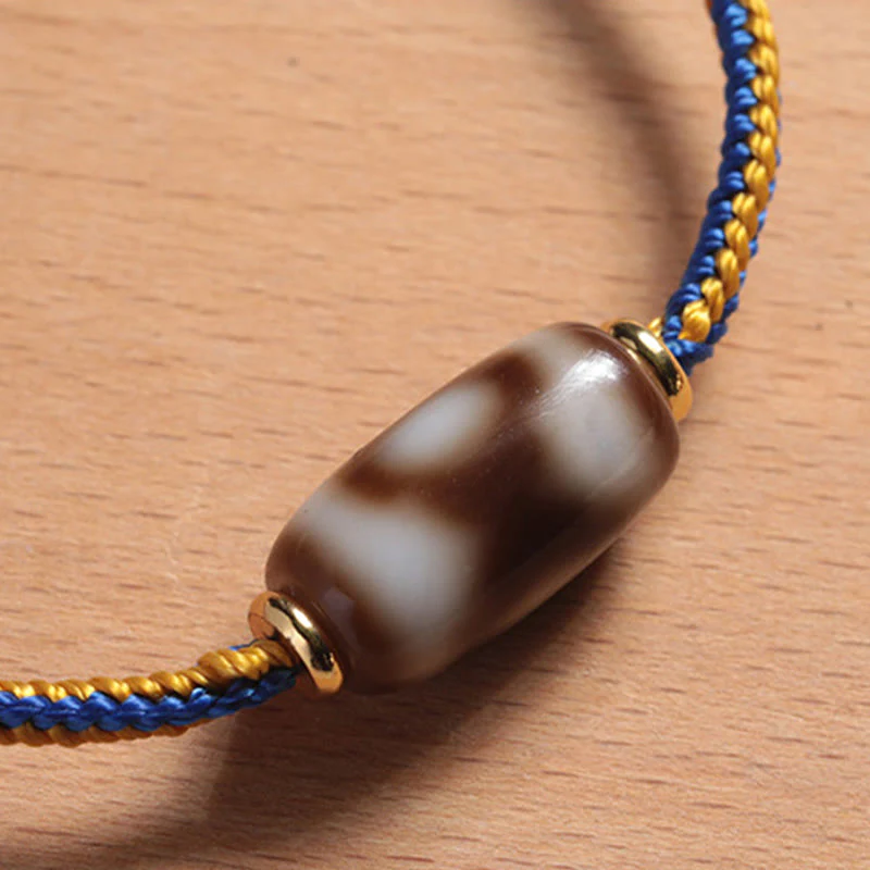 Braccialetto di perline Dzi tibetano a tre occhi Buddha Stones Luck Happiness - Image 7