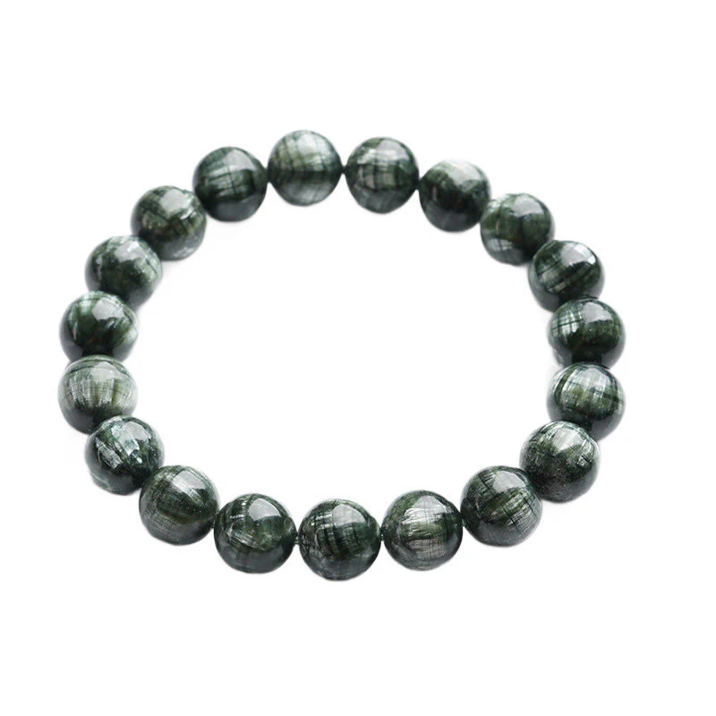 Braccialetto di perline rotonde in serafinite naturale Buddha Stones per l'equilibrio emotivo - Image 7