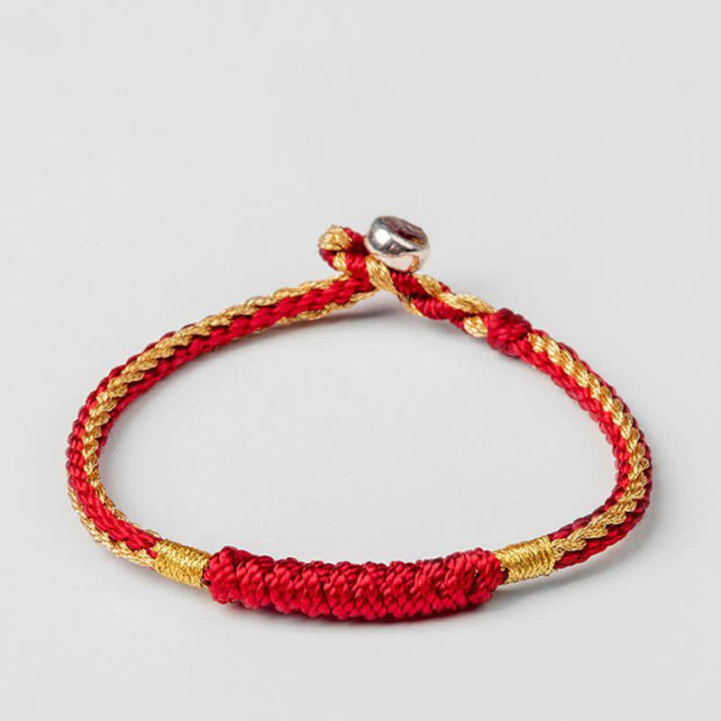 Braccialetto di protezione con corda portafortuna intrecciata fatta a mano in Buddha Stones tibetane - Image 4