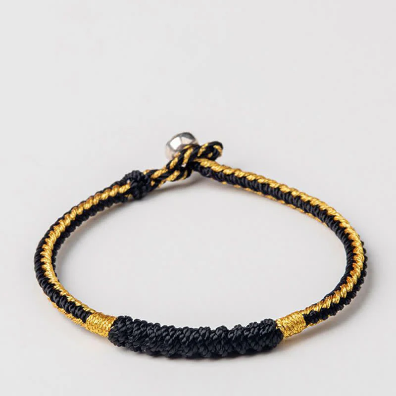 Braccialetto di protezione con corda portafortuna intrecciata fatta a mano in Buddha Stones tibetane - Image 8