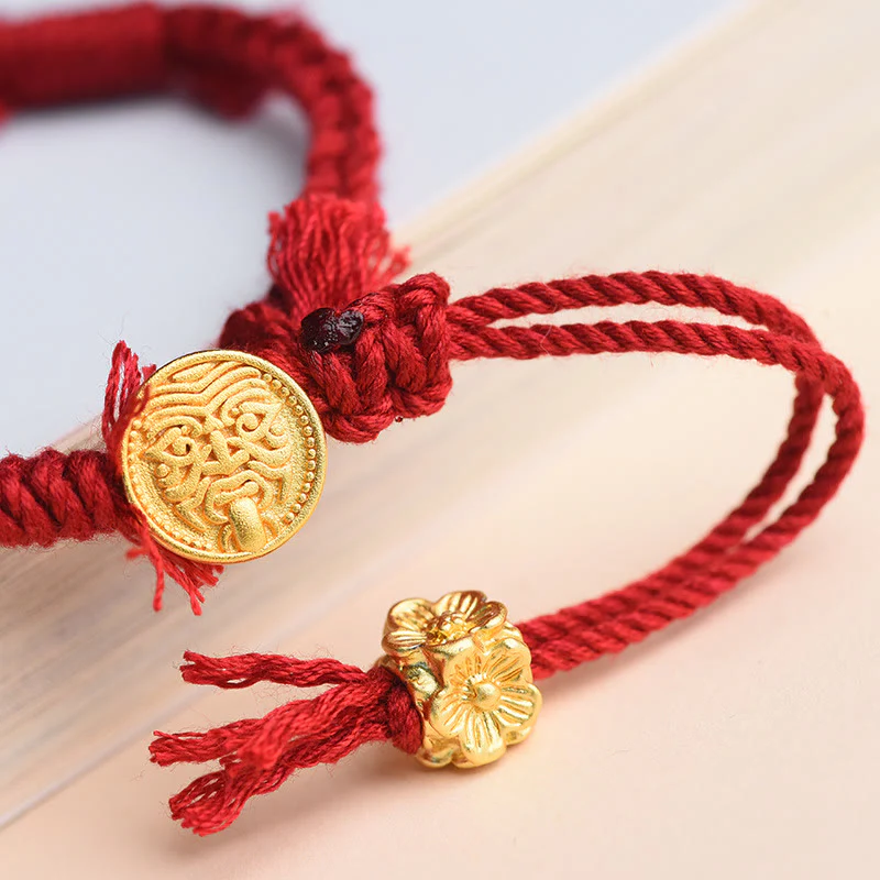 Braccialetto di protezione con nappa di fiori in corda tibetana con Buddha Stones , Zakiram, dea della ricchezza - Image 9