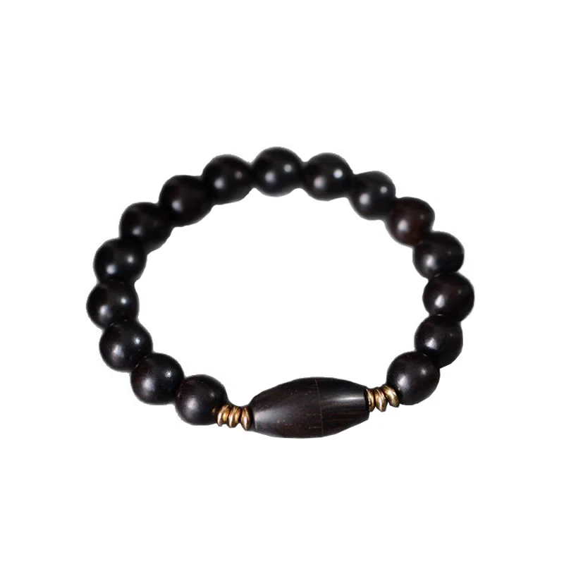 Braccialetto di protezione con perline di ebano e rotolo di Sutra con Buddha Stones - Image 11